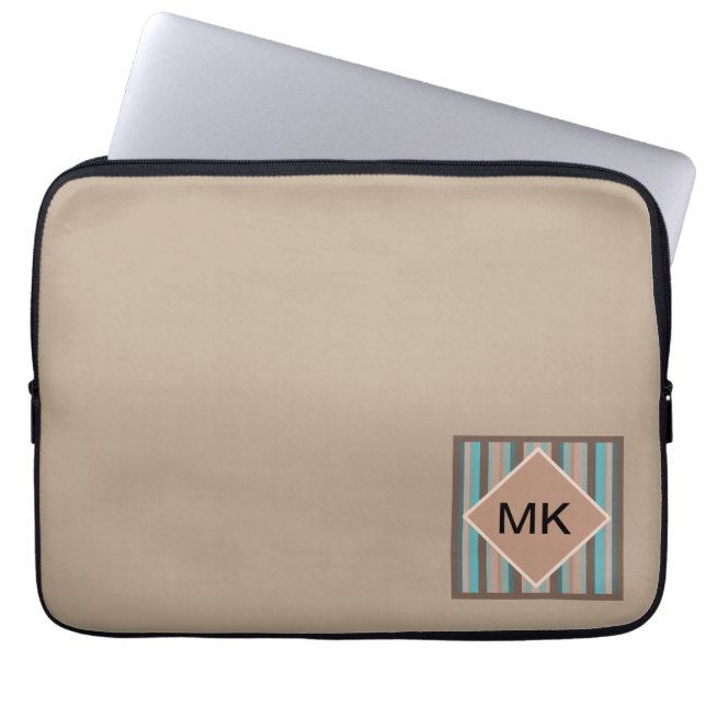 Pazifischer Ozean Streifen Laptopschutzhülle (Vorderseite)