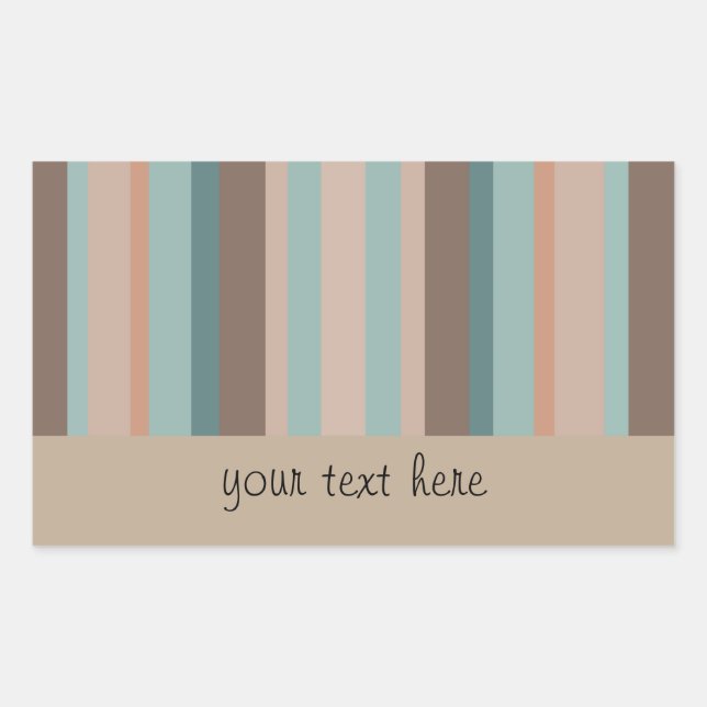 Pazifischer Ozean Streifen Rechteckiger Aufkleber (Vorderseite)