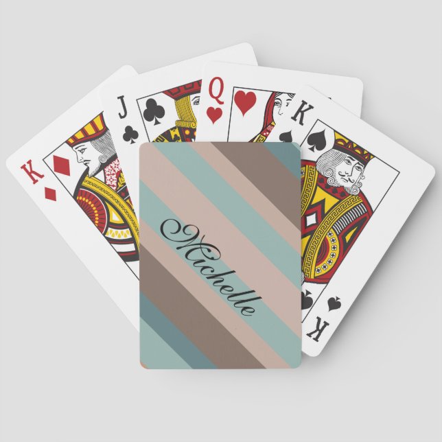 Pazifischer Ozean Streifen Spielkarten (Rückseite)