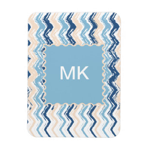 Pazifischer Ozean-Zickzack Muster Magnet