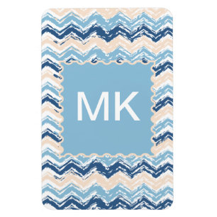 Pazifischer Ozean-Zickzack Muster Magnet