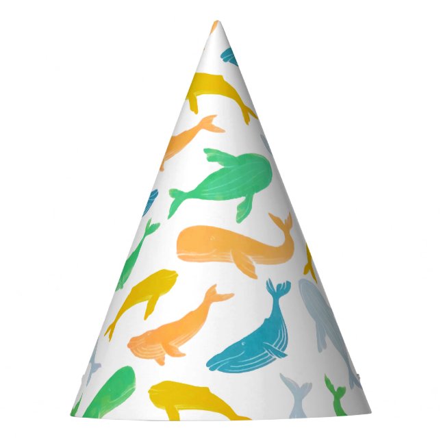 Pazifischer Ozeanwal Wasserfarbe Partyhütchen (Vorderseite)
