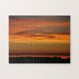Pazifischer Sonnenuntergang kundenspezifisches Puzzle
