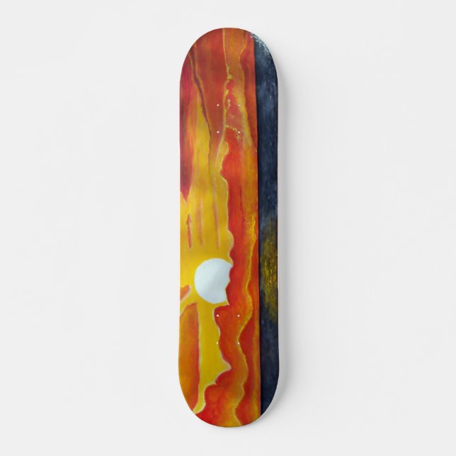 Pazifischer Sonnenuntergang - Surfbrett Skateboard (Vorne)
