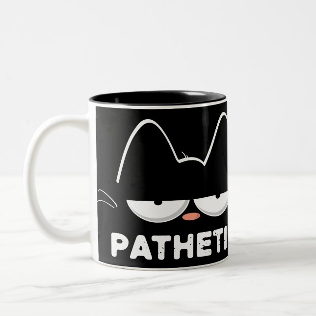 Pazifisches Katzen-Mem Zweifarbige Tasse (Links)