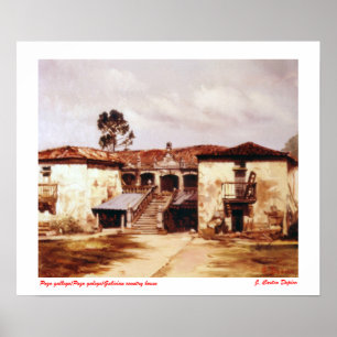 Pazo gallego/Pazo galego/Galicien Landhaus Poster