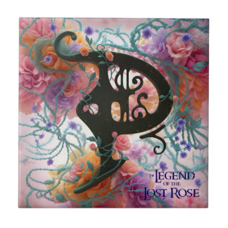 Pazzaria "P" Floral Monogramm Tile Fliese