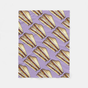 PB&J Peanut Butter and Grape Jelly Sandwich Fleecedecke