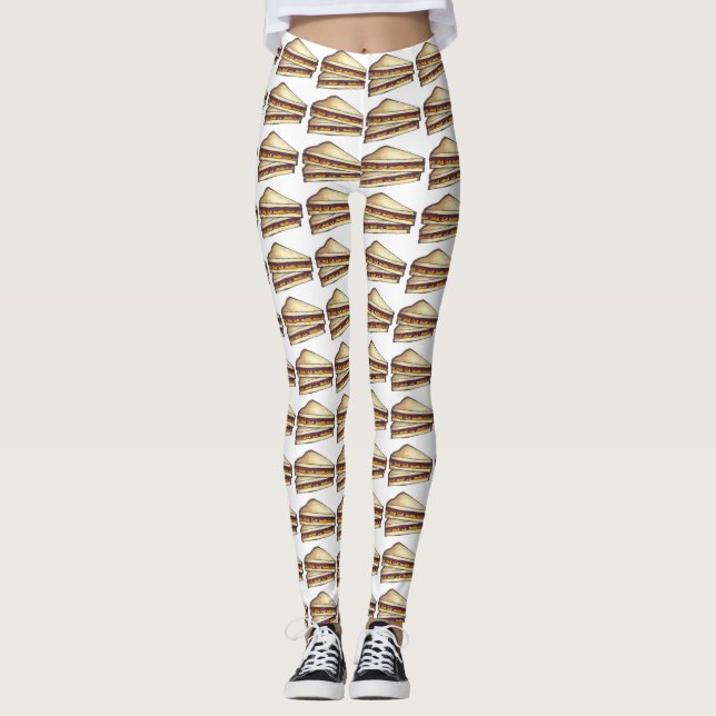 PB&J Peanut Butter Jelly Sandwich Feinschmecker Le Leggings (Vorderseite)