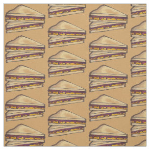PB&J Peanut Butter und Grape Jelly Sandwich Fabric Stoff