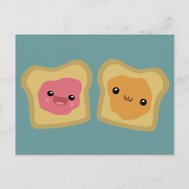 PB&J Toast Postkarte (Vorderseite)