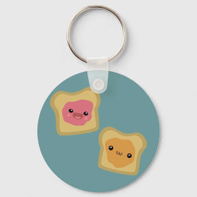 PB&J Toast Schlüsselanhänger (Vorderseite)