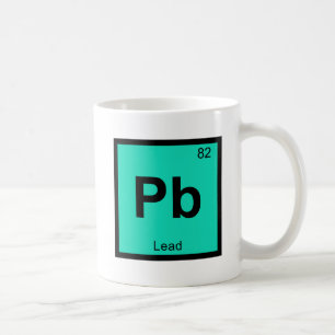 Pb - Periodisches Symbol-Element für die Bleichemi Tasse