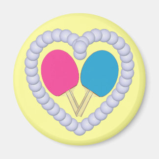 PB Ping Pong Paddle Herz Magnet