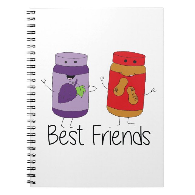 PB und J Best Friends Pb und J BESTE FREUNDIN Zeic Notizblock (Vorderseite)