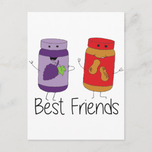 PB und J Best Friends Pb und J BESTE FREUNDIN Zeic Postkarte