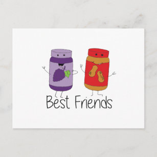 PB und J Best Friends Pb und J BESTE FREUNDIN Zeic Postkarte