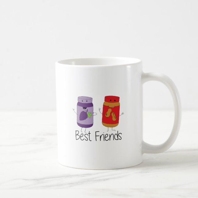 PB und J Best Friends Pb und J-BESTE FREUNDIN Zeic Tasse (Rechts)
