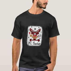 PbE7 PE Lehrer Rentier Weihnachten frohe Weihnacht T-Shirt