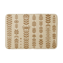 Pbeige und Earth Brown Bath Mat Badematte