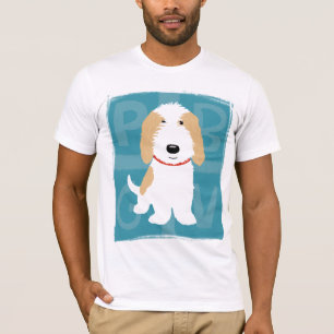 PBGV niedlicher Cartoon-orange u. weißer HundeT - T-Shirt