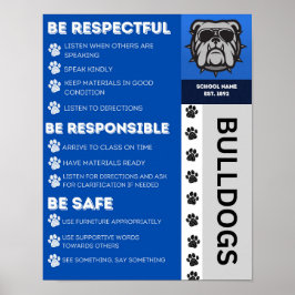 PBIS School Wide Erwartungen - Bulldog Poster