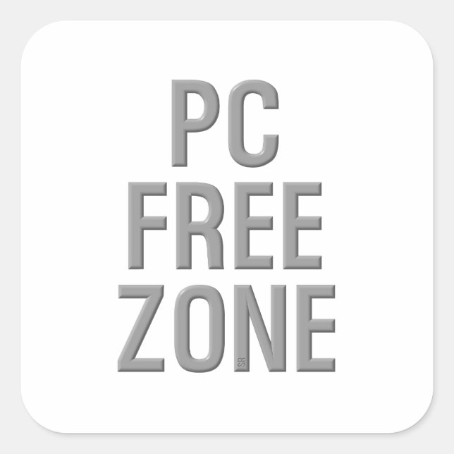 PC-Aufkleber für freie Zone Quadratischer Aufkleber (Vorderseite)