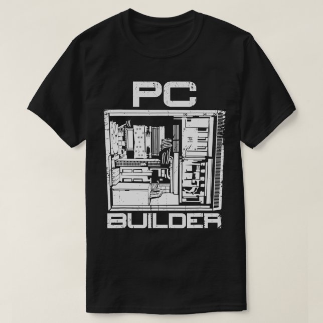 PC Builder Computer Expert Information Technology T-Shirt (Design vorne)
