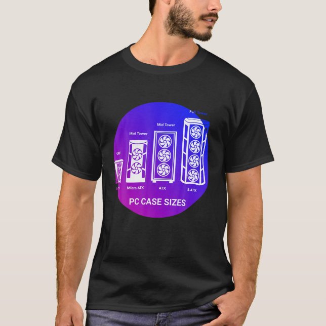 PC-Builder - RGB-Gehäuse-Größe für PC-Gamer T-Shirt (Vorderseite)