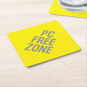 PC Free Zone gelbe Diamant-Papier-Untersetzer Untersetzer
