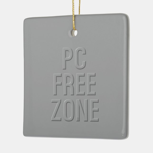 PC Free Zone Grau Keramik Quadrat Ornament (Links)