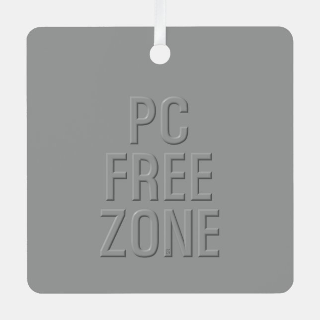 PC Free Zone Grau-Metal-Quadrat-Ornament Ornament Aus Metall (Vorderseite)