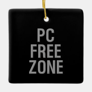PC Free Zone Schwarze Keramik Quadrat Ornament