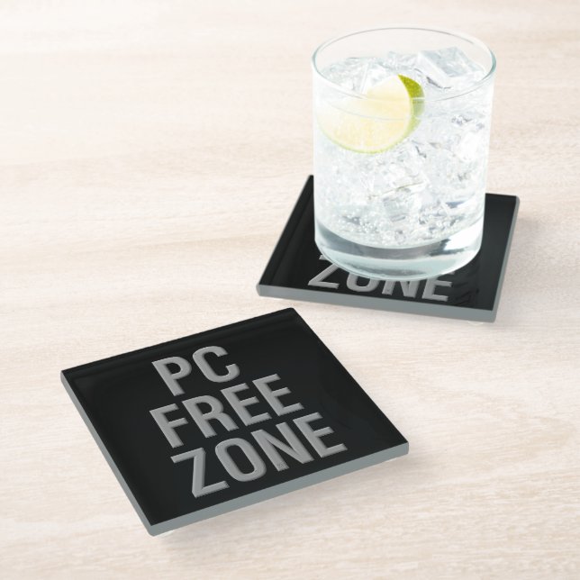 PC Free Zone Untersetzer (Schrägansicht)