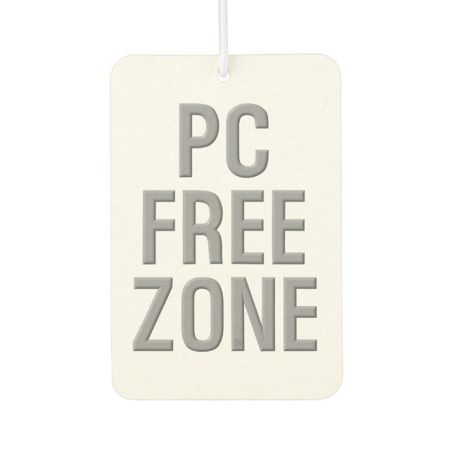 PC Free Zone Weißkarosserie Autolufterfrischer (Vorderseite)