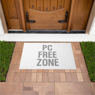 PC Free Zone White Doormat Fußmatte