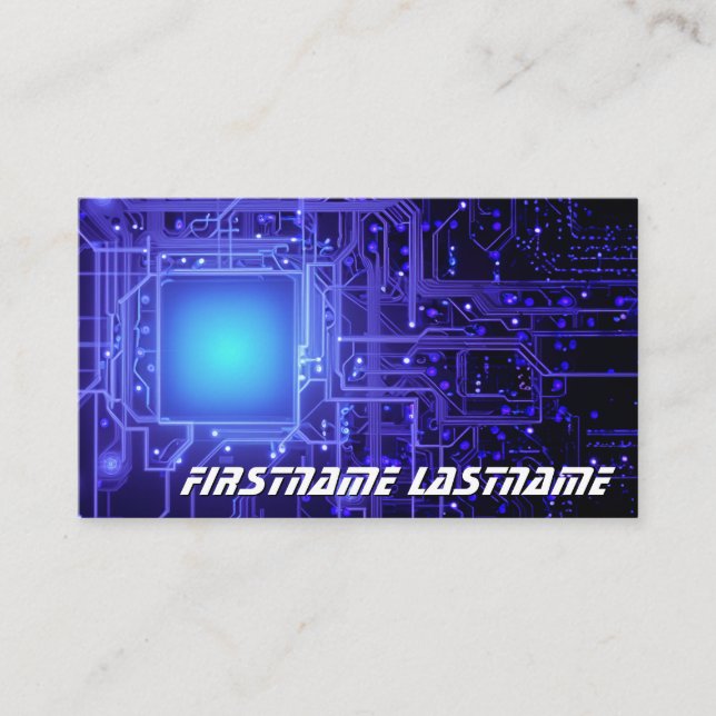 PC-Mainboard für IT-Sicherheit Visitenkarte (Vorderseite)