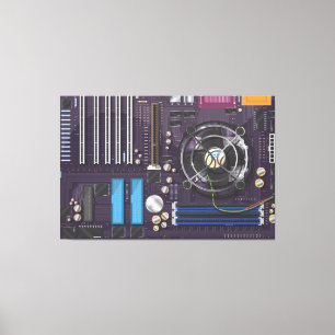 PC-Mainboard Leinwanddruck