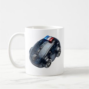 PC-Maus-Auto: Polizeifahrzeug Kaffeetasse