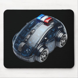 PC-Maus-Auto: Polizeifahrzeug Mousepad