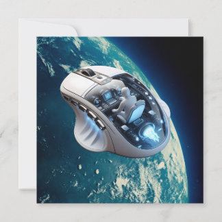 PC-Maus-Raumfahrzeug: Klicken Sie auf Erdumlaufbah Einladung
