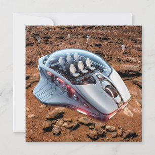 PC Mouse-Spacecraft: Scroll auf Mars - Mission 01. Einladung
