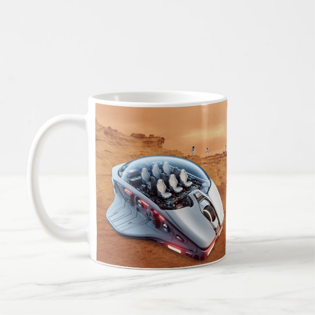 PC Mouse-Spacecraft: Scroll auf Mars - Mission 01. Kaffeetasse (Links)