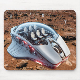 PC Mouse-Spacecraft: Scroll auf Mars - Mission 01. Mousepad