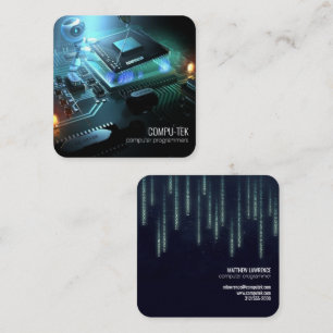 PC-Programmierkarte Quadratische Visitenkarte