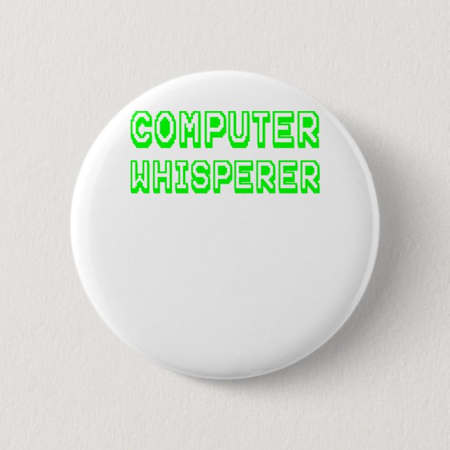 PC Whispere Green Text Tech Support Geek.pn Button (Vorderseite)
