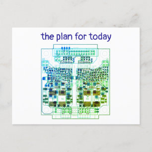PCB Printed Circuit Board Platinen-Karte mit Plan Postkarte