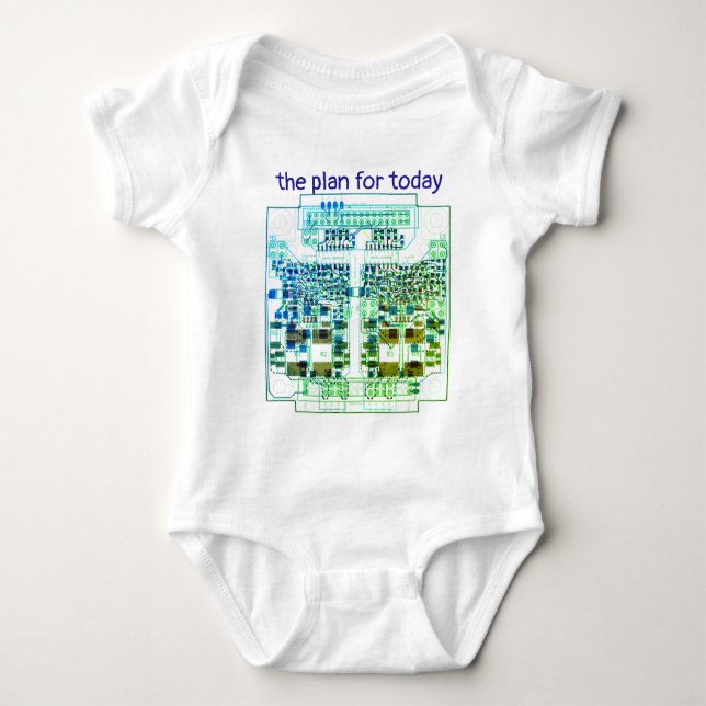 PCB Printed Circuit Board Platinen-Shirt mit Plan  Baby Strampler (Vorderseite)