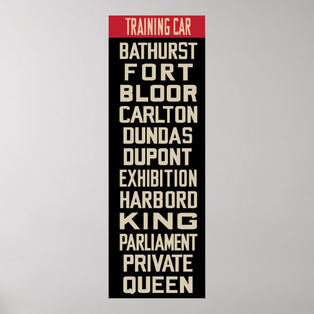 PCC Streetcar Rollsign (IKEA Frame Sized) Poster (Vorne)