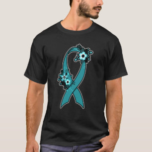 Pcos Aquamarin Ribbon samtig Haut Polyzystische Ov T-Shirt